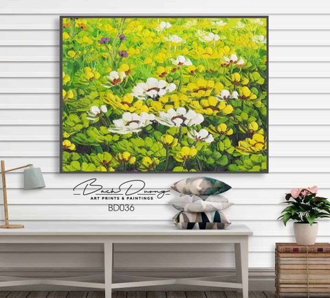  Tranh cánh đồng hoa BD036 