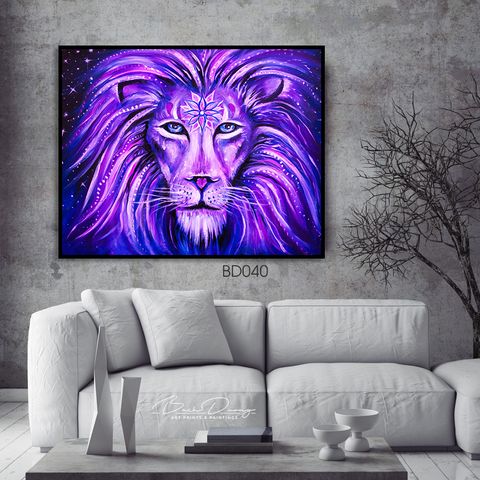  Tranh sư tử tím BD040 