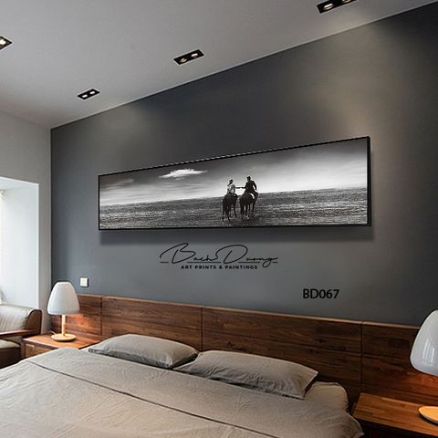  Bức tranh dài 2 người cưỡi ngựa 