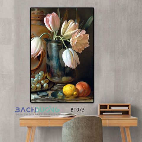  Tranh treo tường tĩnh vật hoa đẹp BT073 