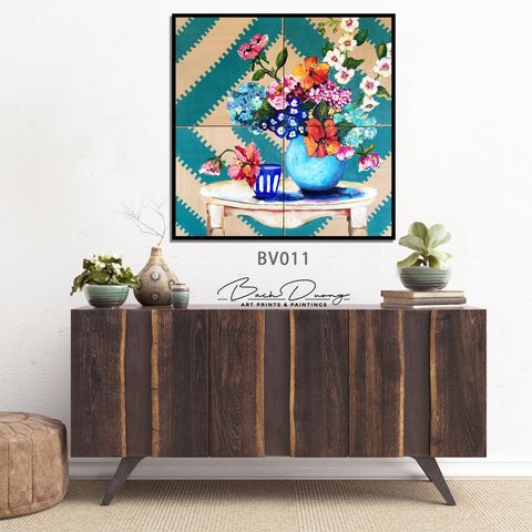  Tranh trang trí Bình Hoa BV011 