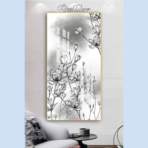  Tranh khổ dọc trừu tượng cây cỏ FT15006 