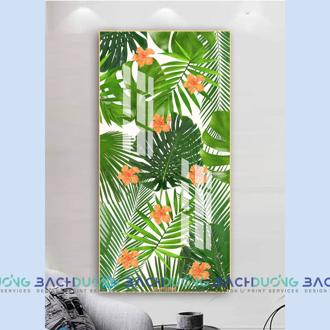  Tranh trang trí hoa lá FT15338 