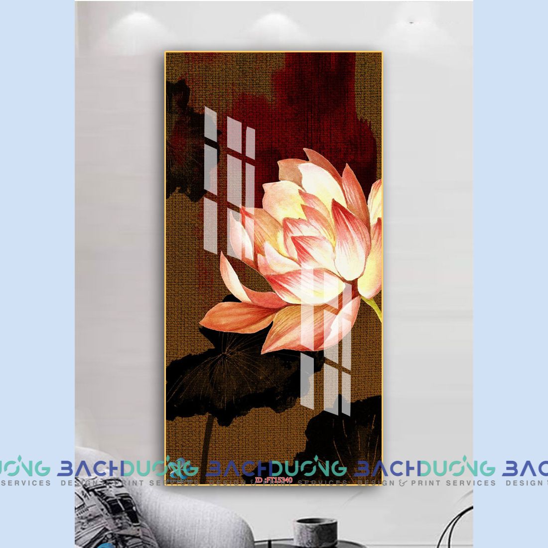  Tranh trang trí hoa sen  FT15340 