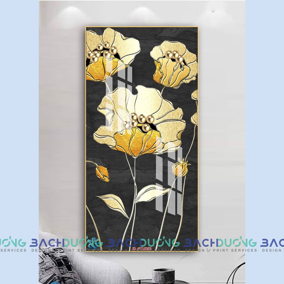  Tranh trang trí loài hoa  FT15353 