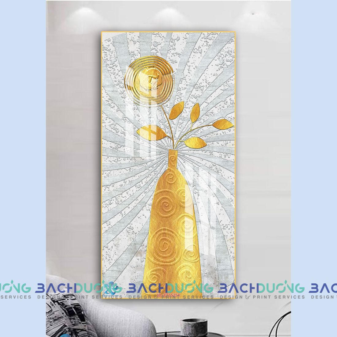  Tranh trang trí bình hoa  FT15354 