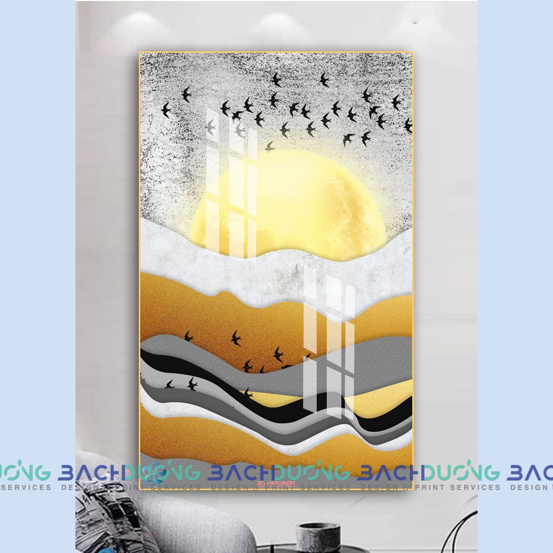  Tranh trang trí trừu tượng  FT15355 