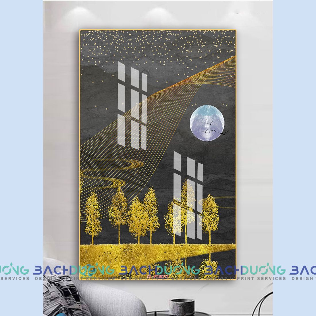  Tranh đề tài đêm trăng  FT15373 