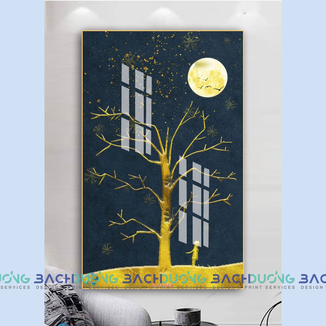  Tranh đề tài đêm trăng FT15374 