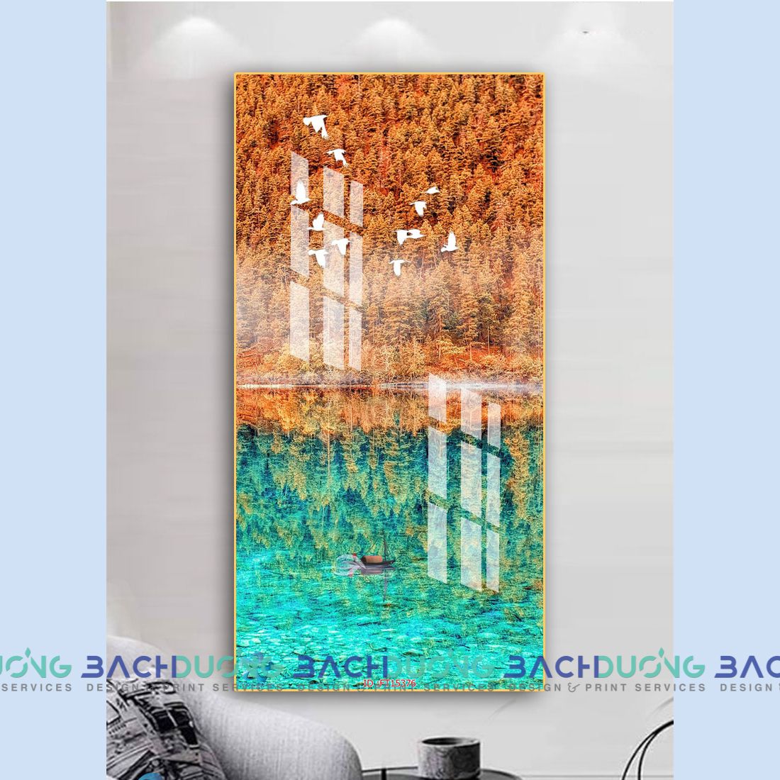  Tranh trang trí cảnh vật mùa thu  FT15376 