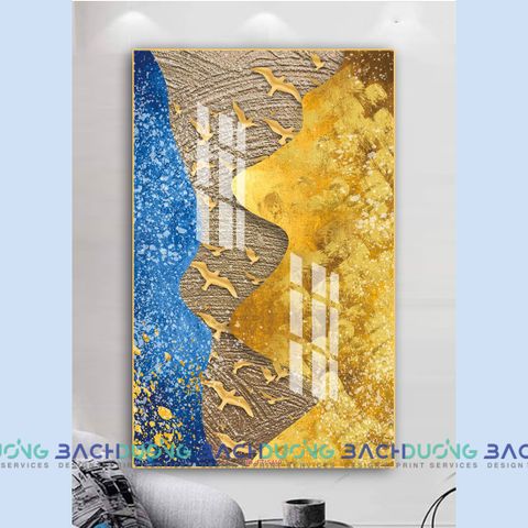  Tranh tráng gương khổ dọc trừu tượng FT15410 