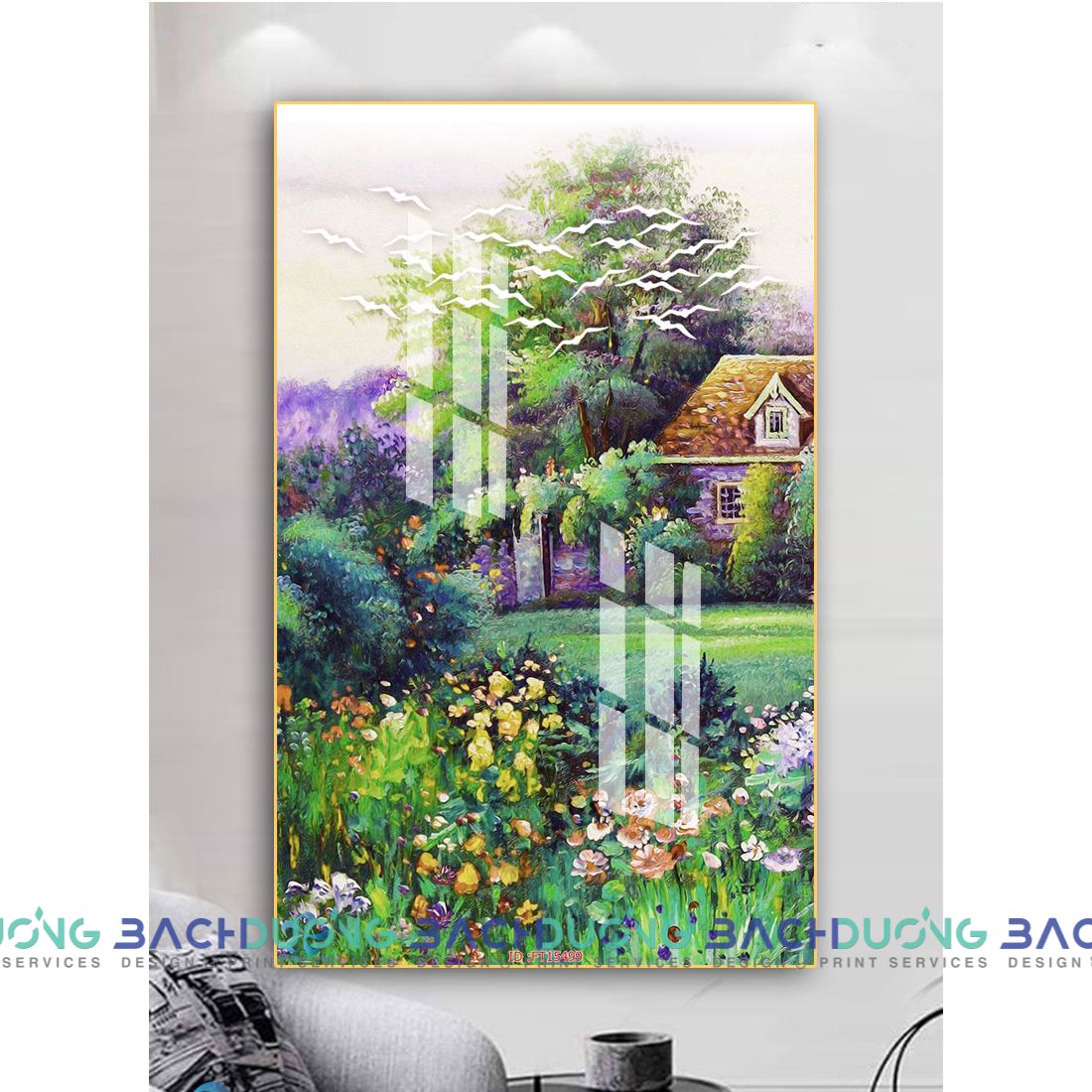  Tranh khu vườn thơ mộng FT15499 