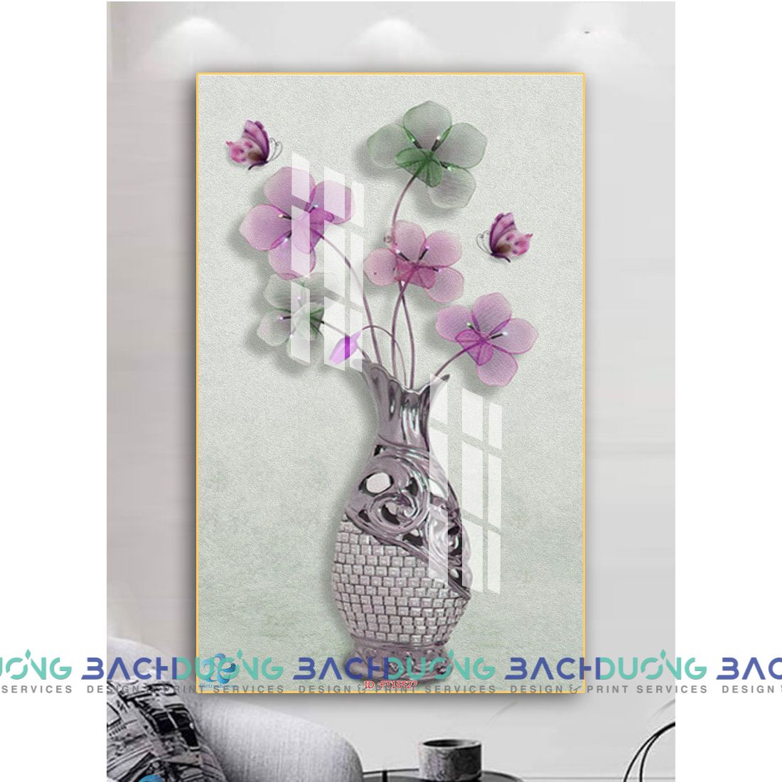  Tranh trang trí bình hoa FT15527 