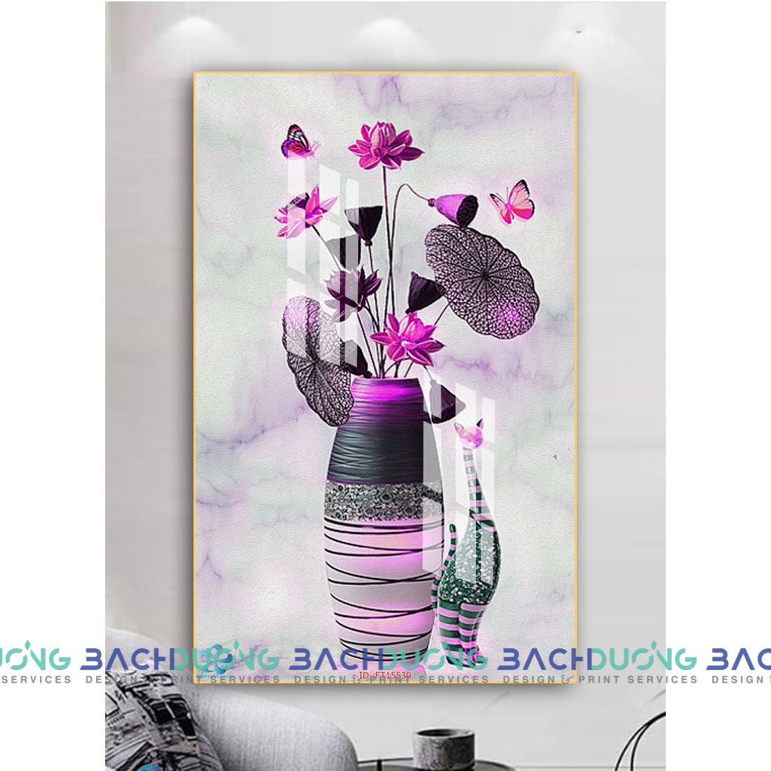  Tranh trang trí bình hoa FT15530 
