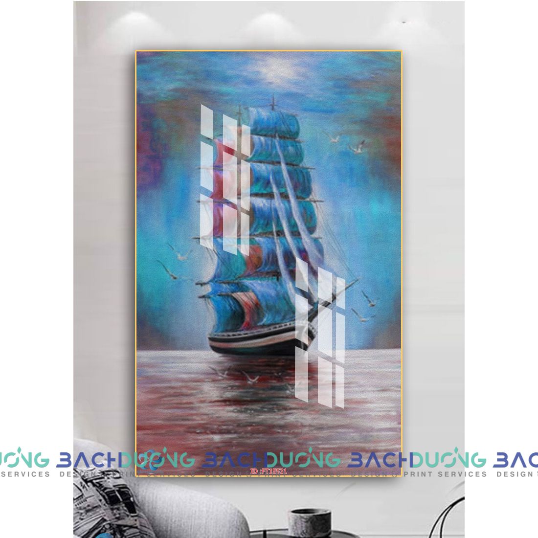  Tranh con thuyền ấn tượng FT15531 
