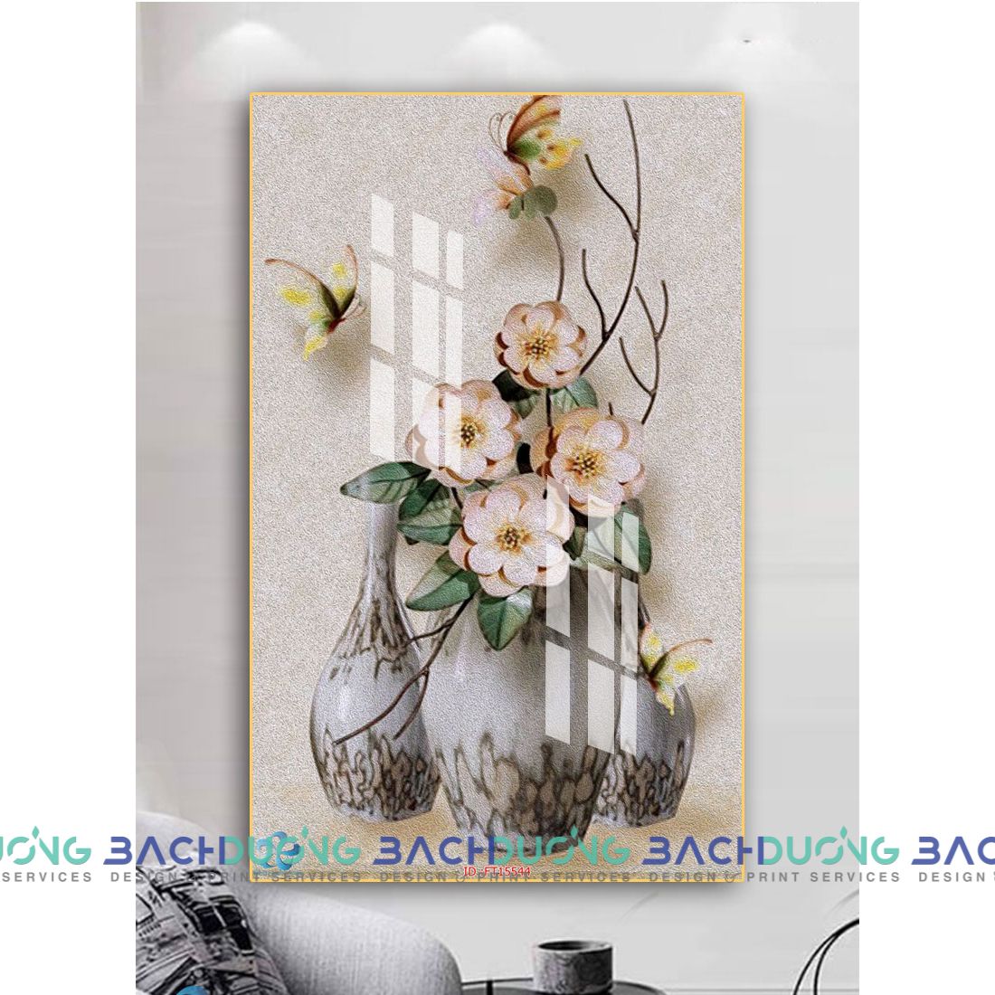  Tranh trang trí hoa sen trang nhã FT15544 
