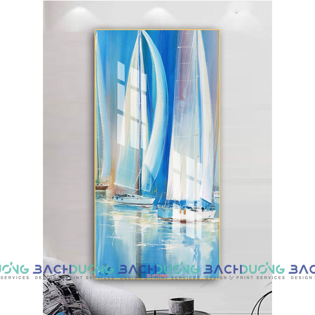  Tranh thuyền và biển FT15545 