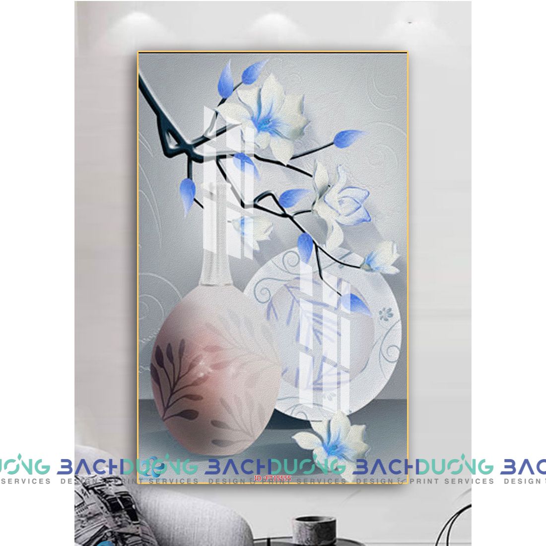  Tranh trang trí bình hoa FT15555 