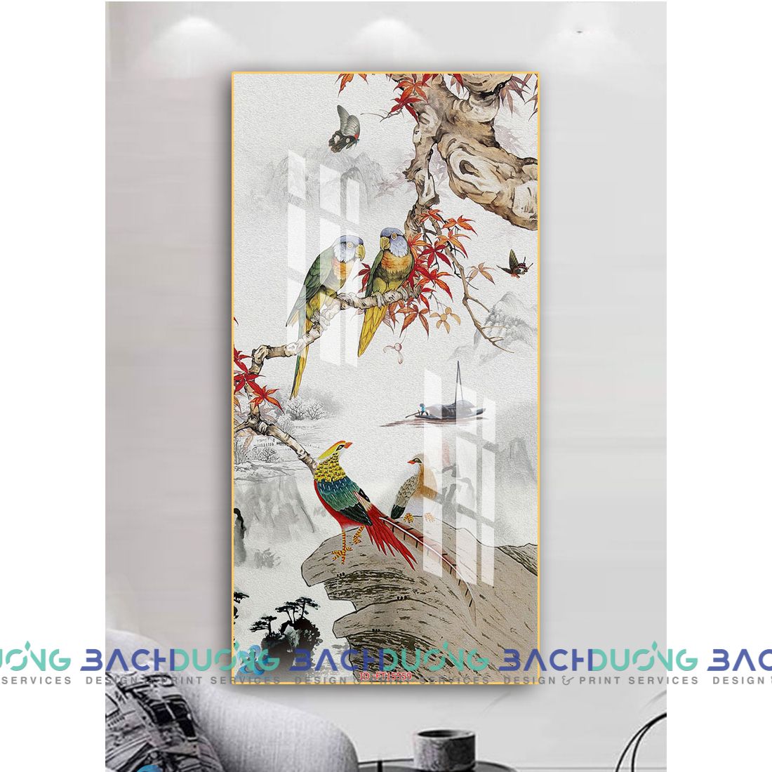  Tranh muôn chim khoe sắc FT15559 