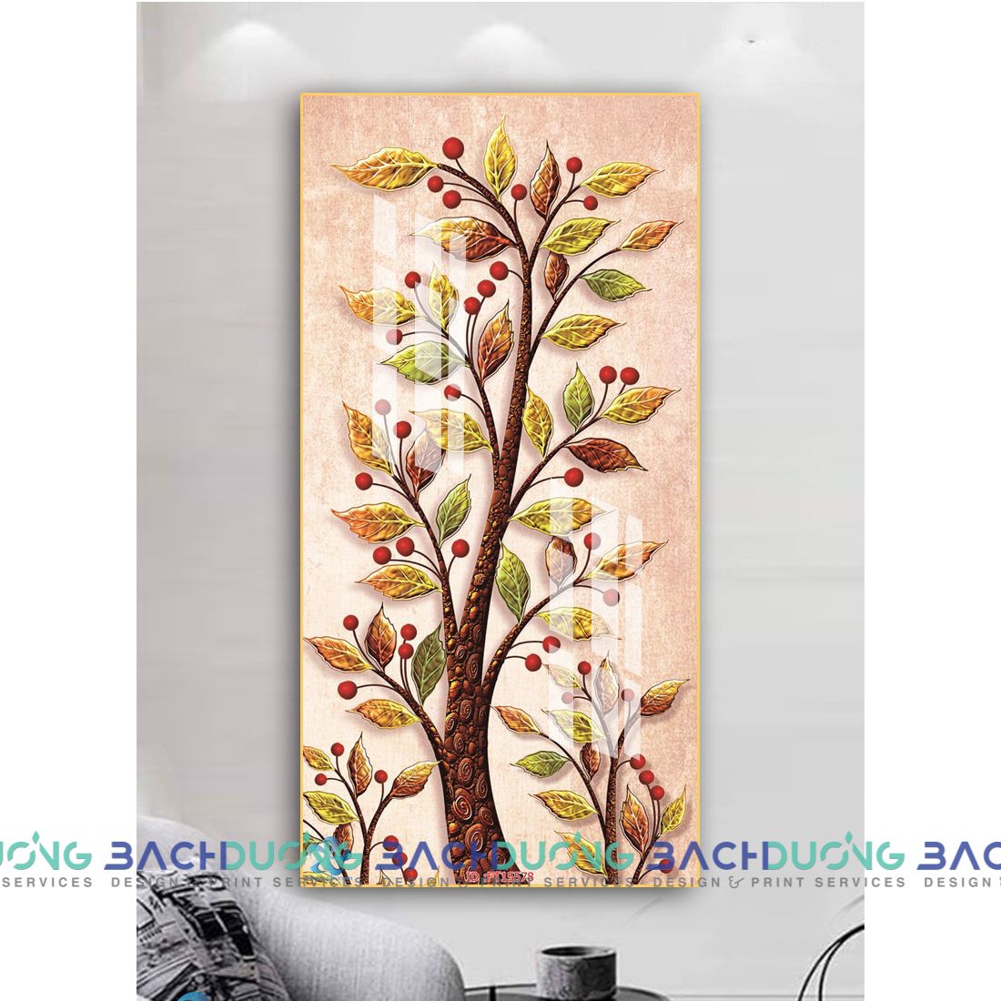  Tranh trang trí cây lá FT15578 