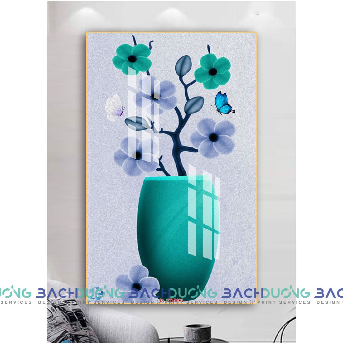  Tranh trang trí bình hoa trang nhã FT15606 