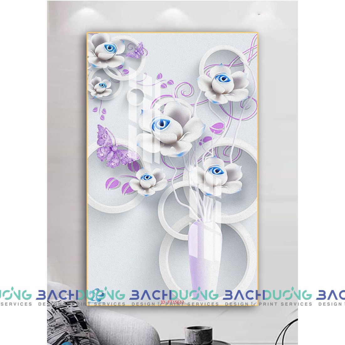  Tranh trang trí loài hoa độc đáo FT15612 
