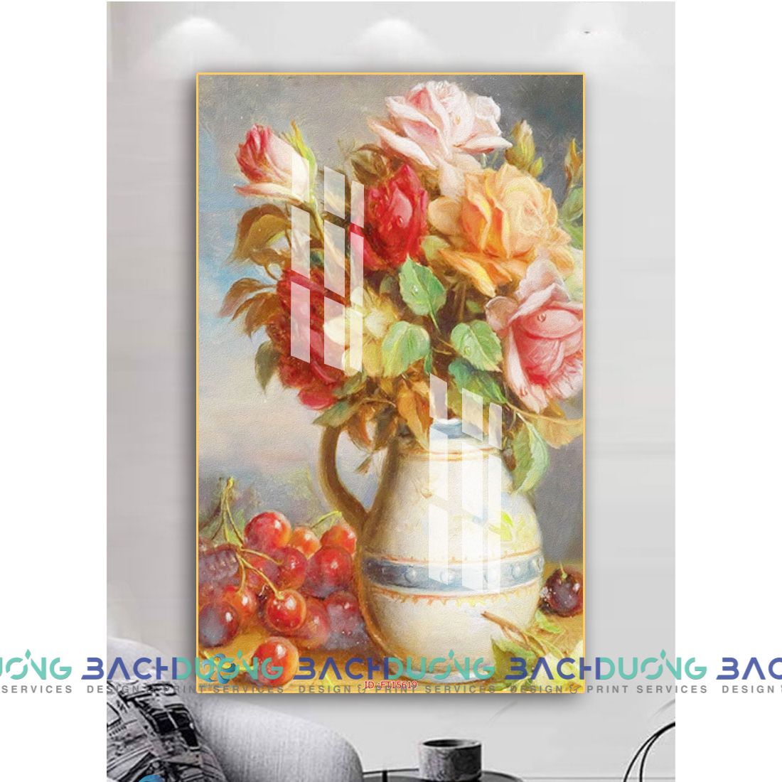  Tranh trang trí bình hoa trang nhã FT15619 