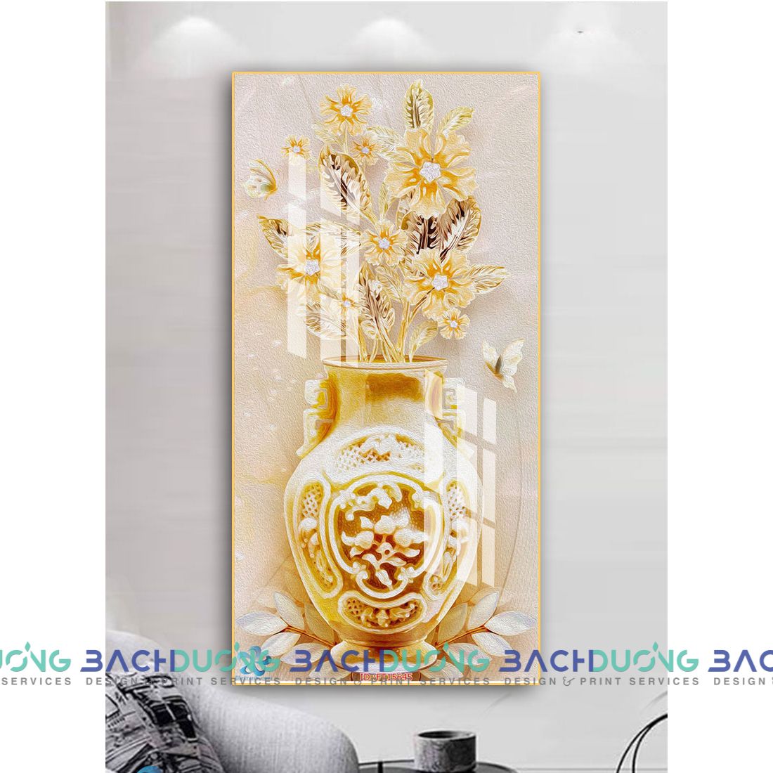  Tranh trang trí bình hoa trang nhã FT15645 