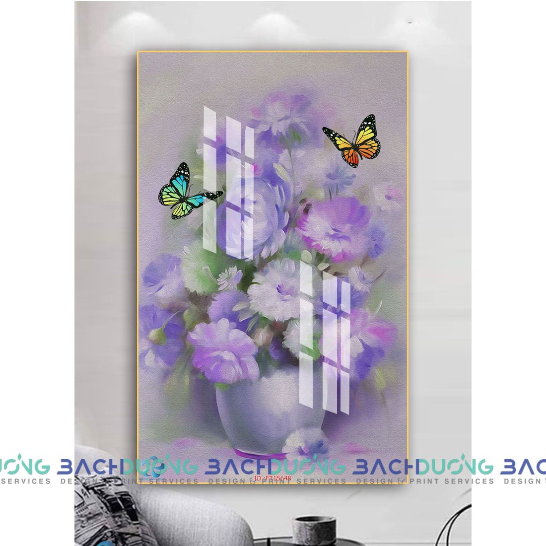  Tranh trang trí bình hoa trang nhã FT15648 