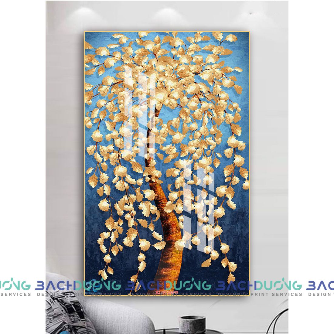  Tranh trang trí cây lá xum xuê FT15649 