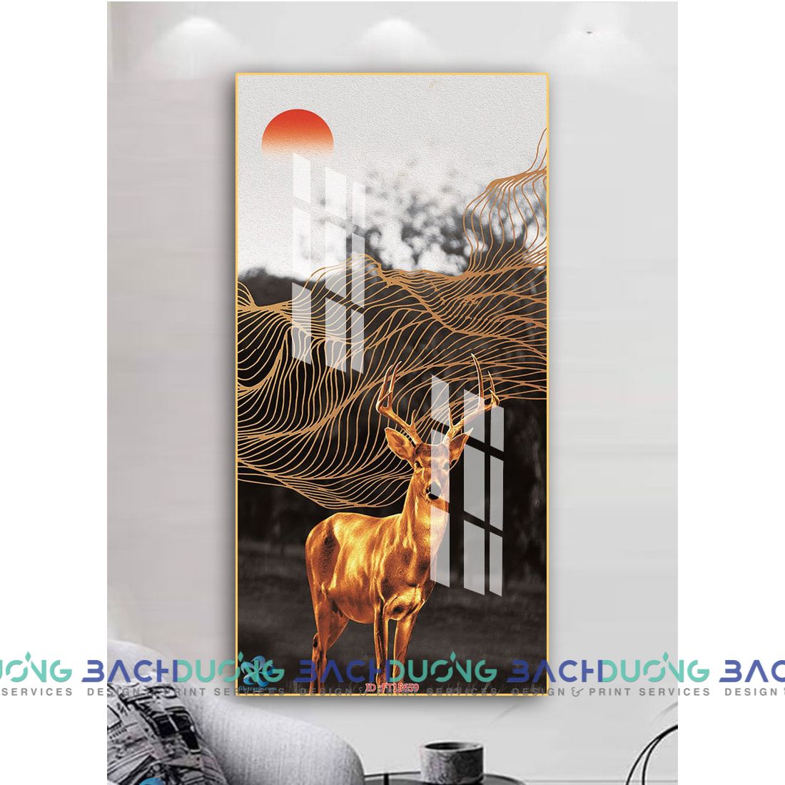  Tranh hưu vàng ấn tượng FT15659 