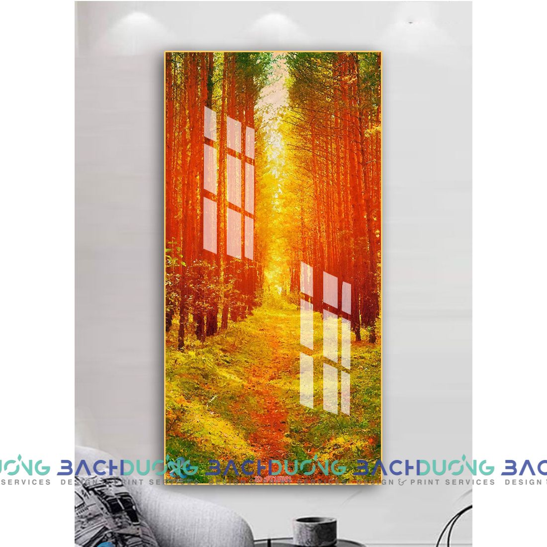  Tranh ánh sáng cuối con đường rừng FT15661 