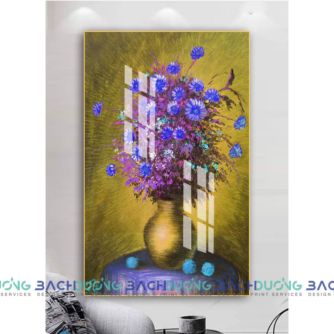  Tranh trang trí bình hoa trang nhã FT15672 