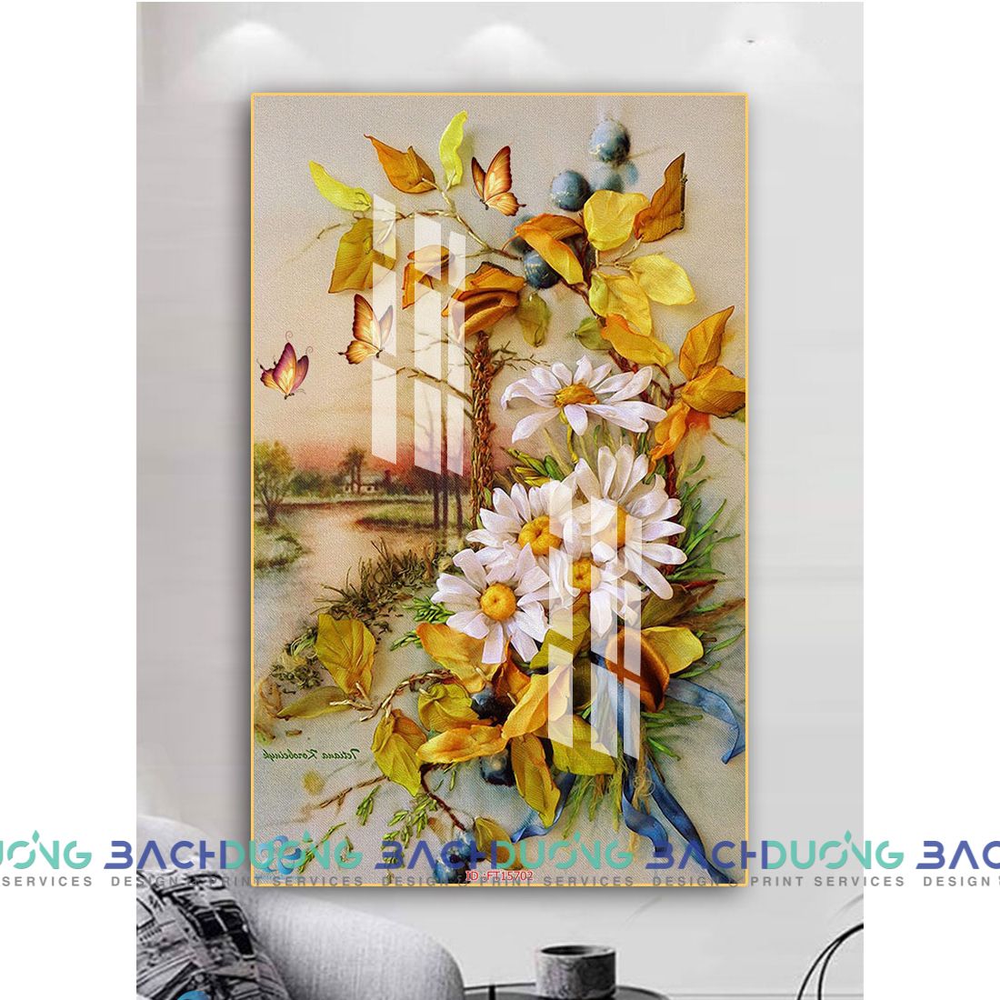  Tranh trang trí loài hoa khoe sắc FT15702 