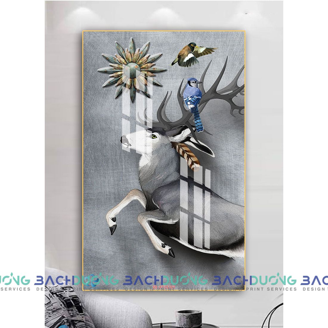  Tranh khắc họa hưu ấn tượng FT15703 