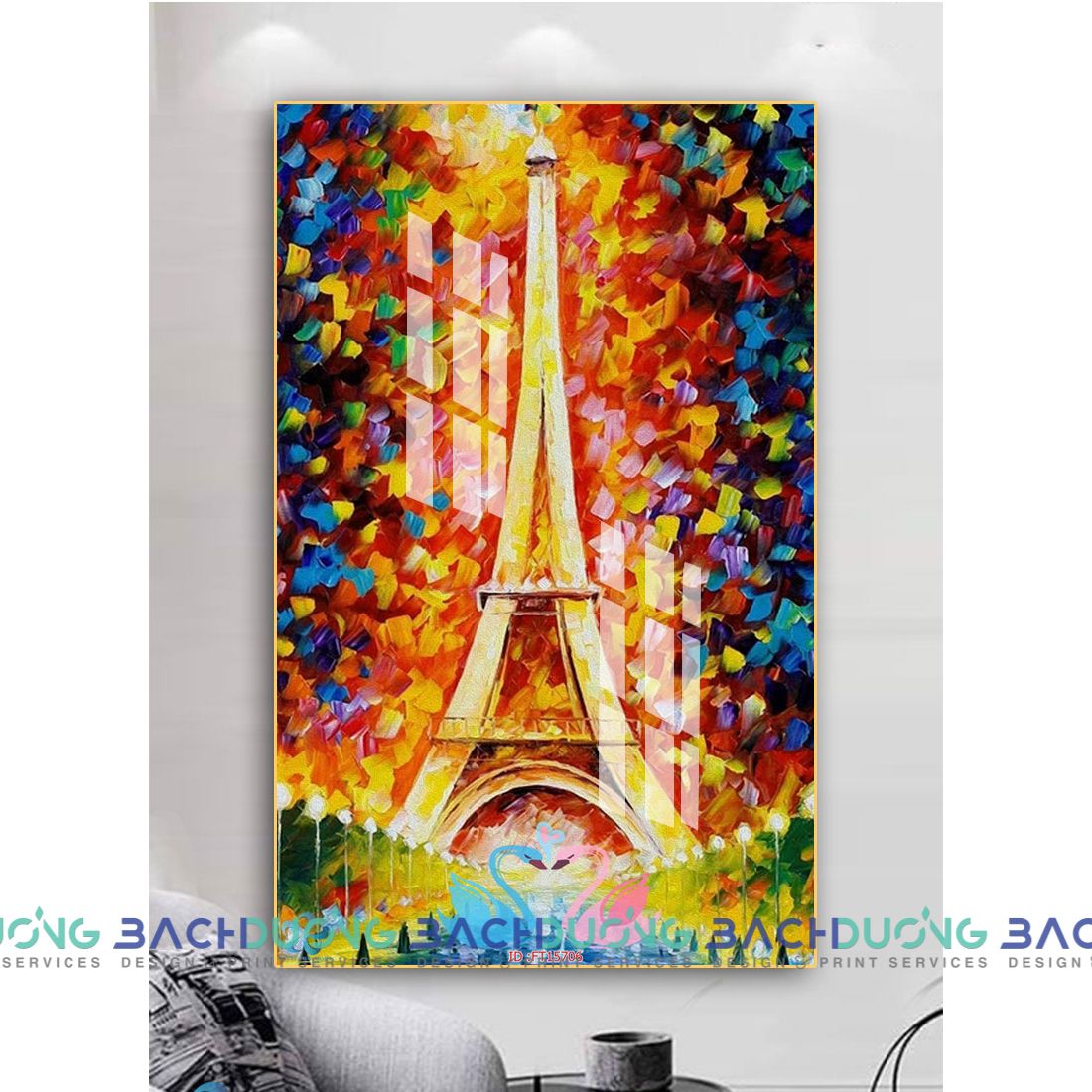  Tranh tháp Eiffel tráng lệ FT15706 