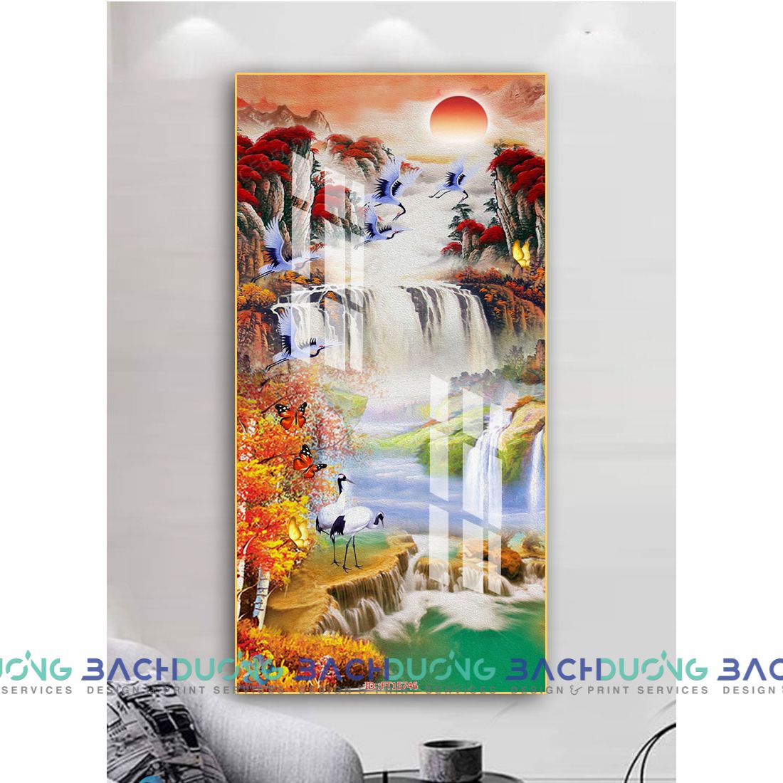  Tranh thiên nhiên núi rừng tráng lệ FT15746 