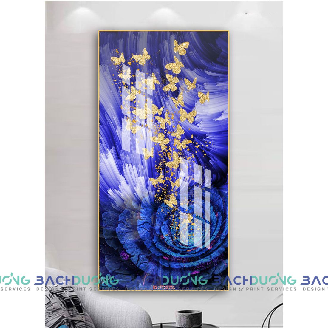  Tranh đàn bướm và hoa huyền ảo FT15751 