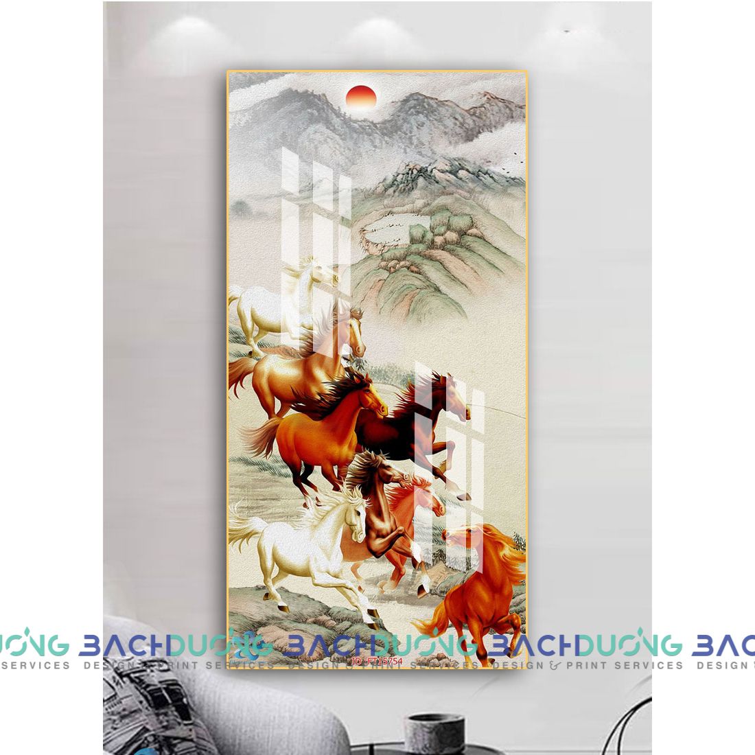  Tranh bát mã truy phong FT15754 