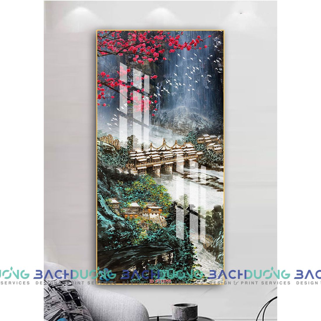  Tranh khung cảnh núi rừng thơ mộng FT15755 