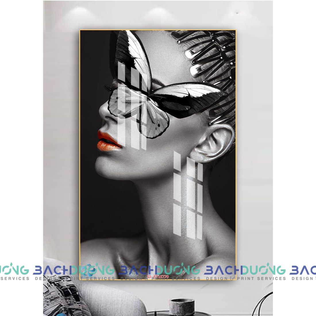  Tranh chân dung cô gái ấn tượng FT15770 