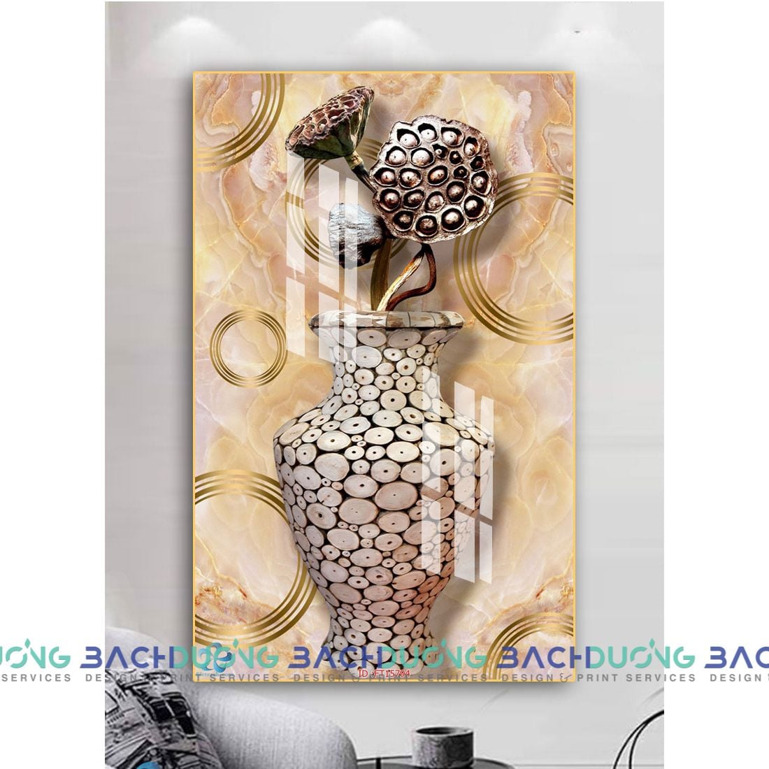  Tranh bình hoa trang trí ấn tượng  FT15794 