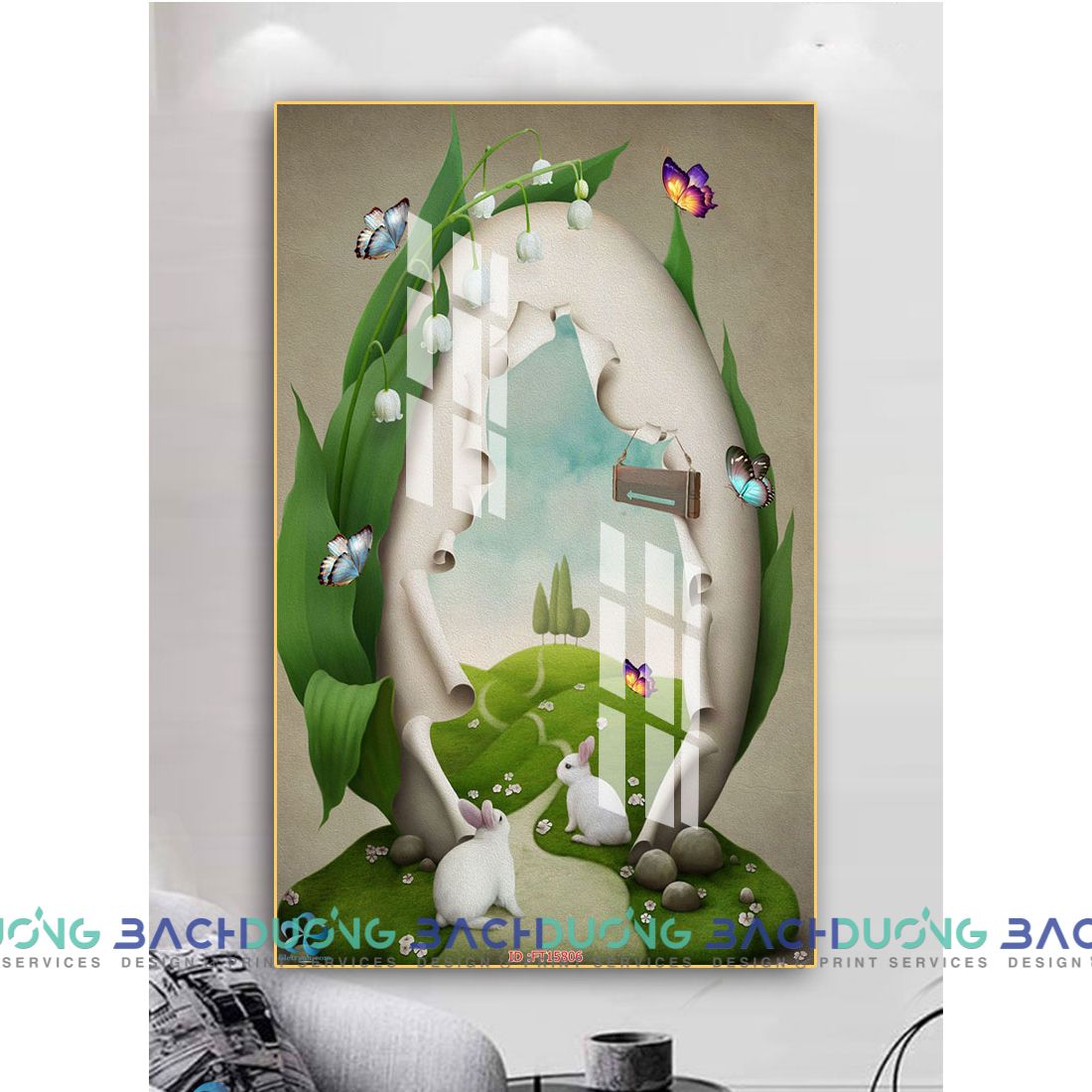  Tranh trang trí động vật dễ thương FT15806 