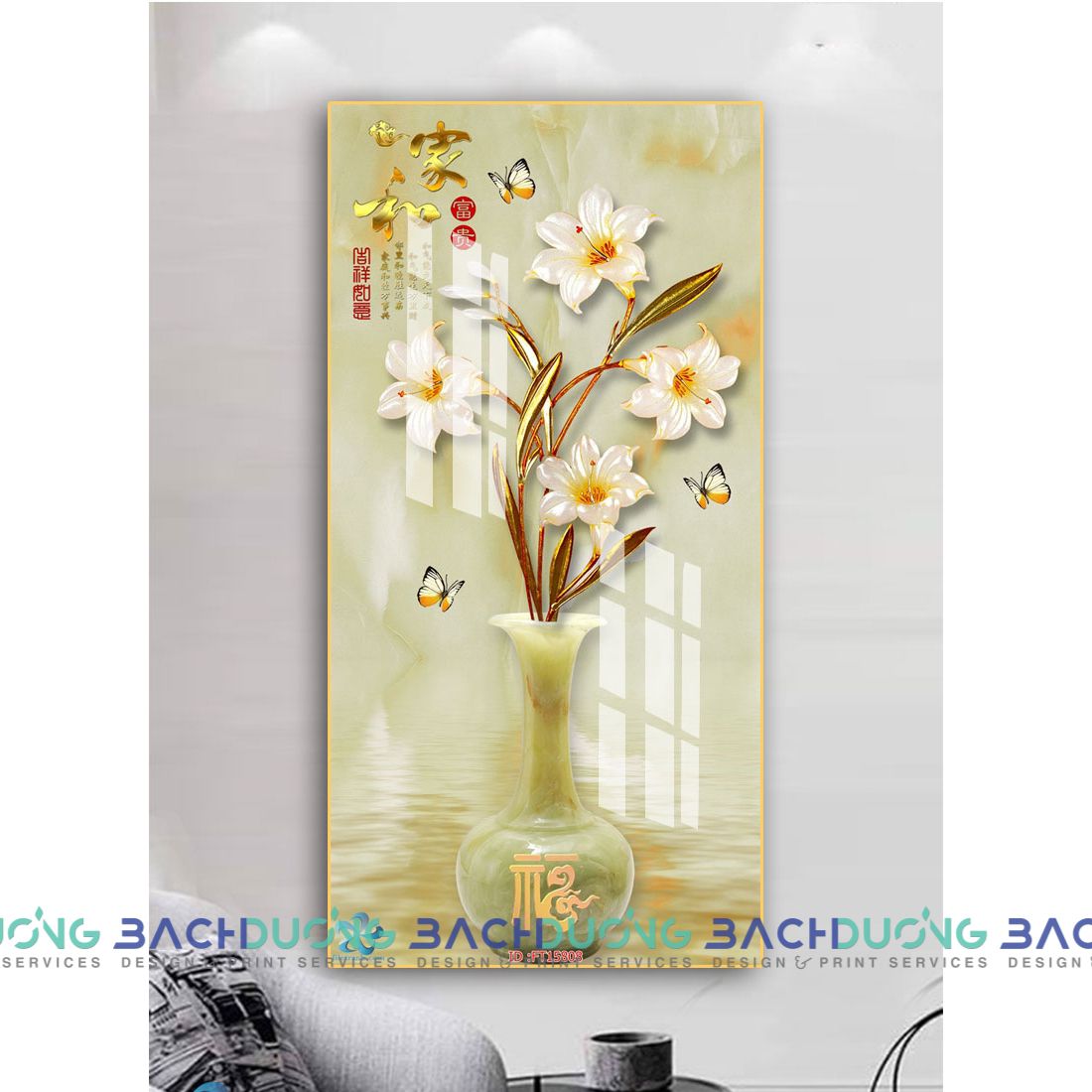  Tranh trang trí Bình hoa khoe sắc FT15808 