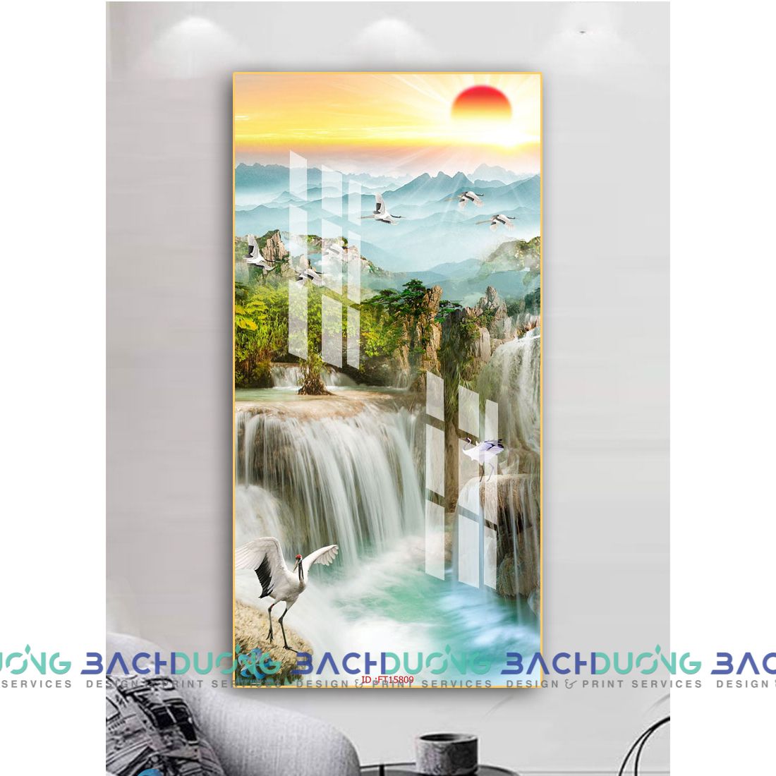  Tranh phong cảnh non nước hùng vĩ FT15809 