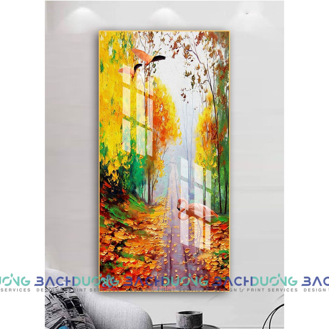  Tranh con đường mùa thu FT15810 