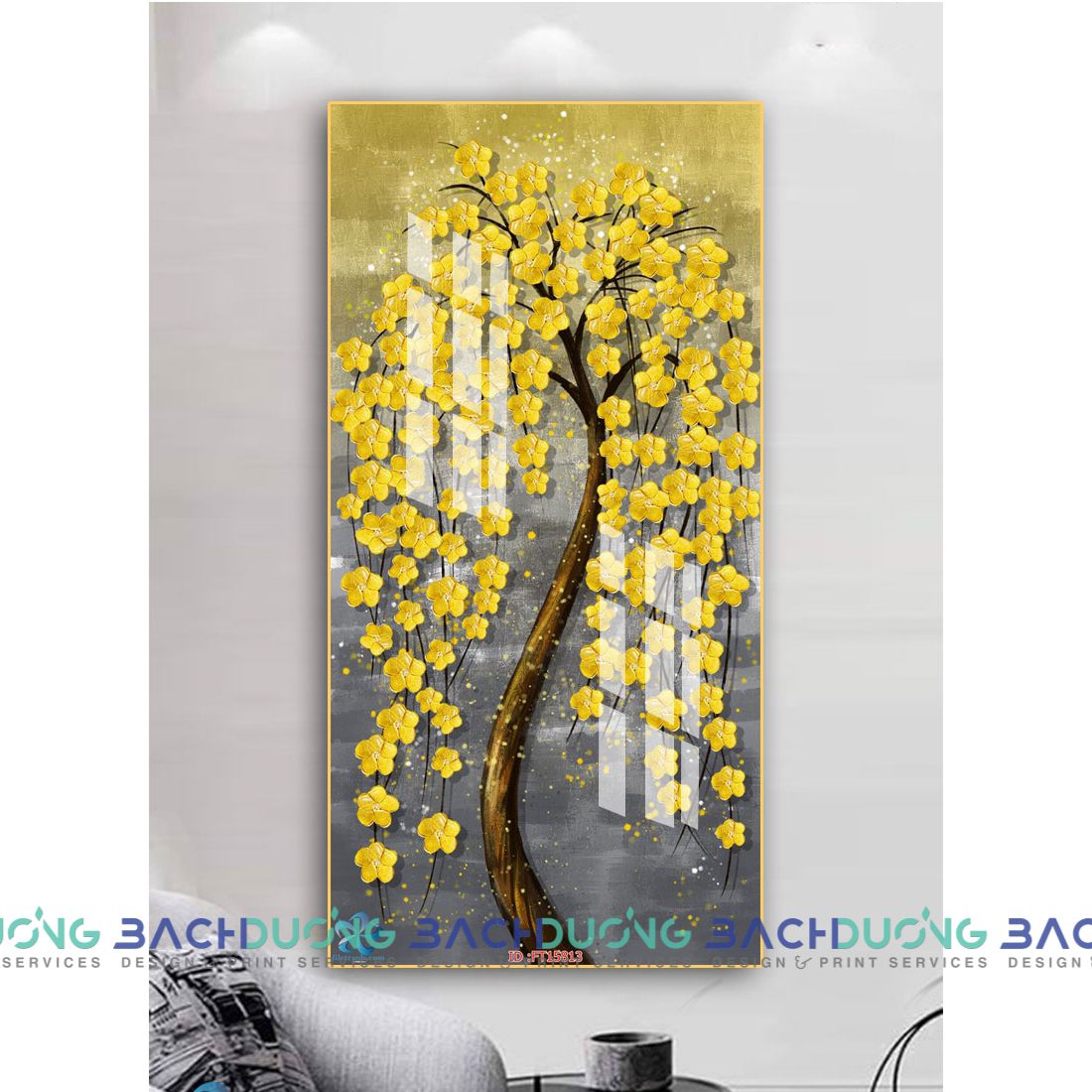  Tranh trang trí hoa mai nở rộ FT15813 