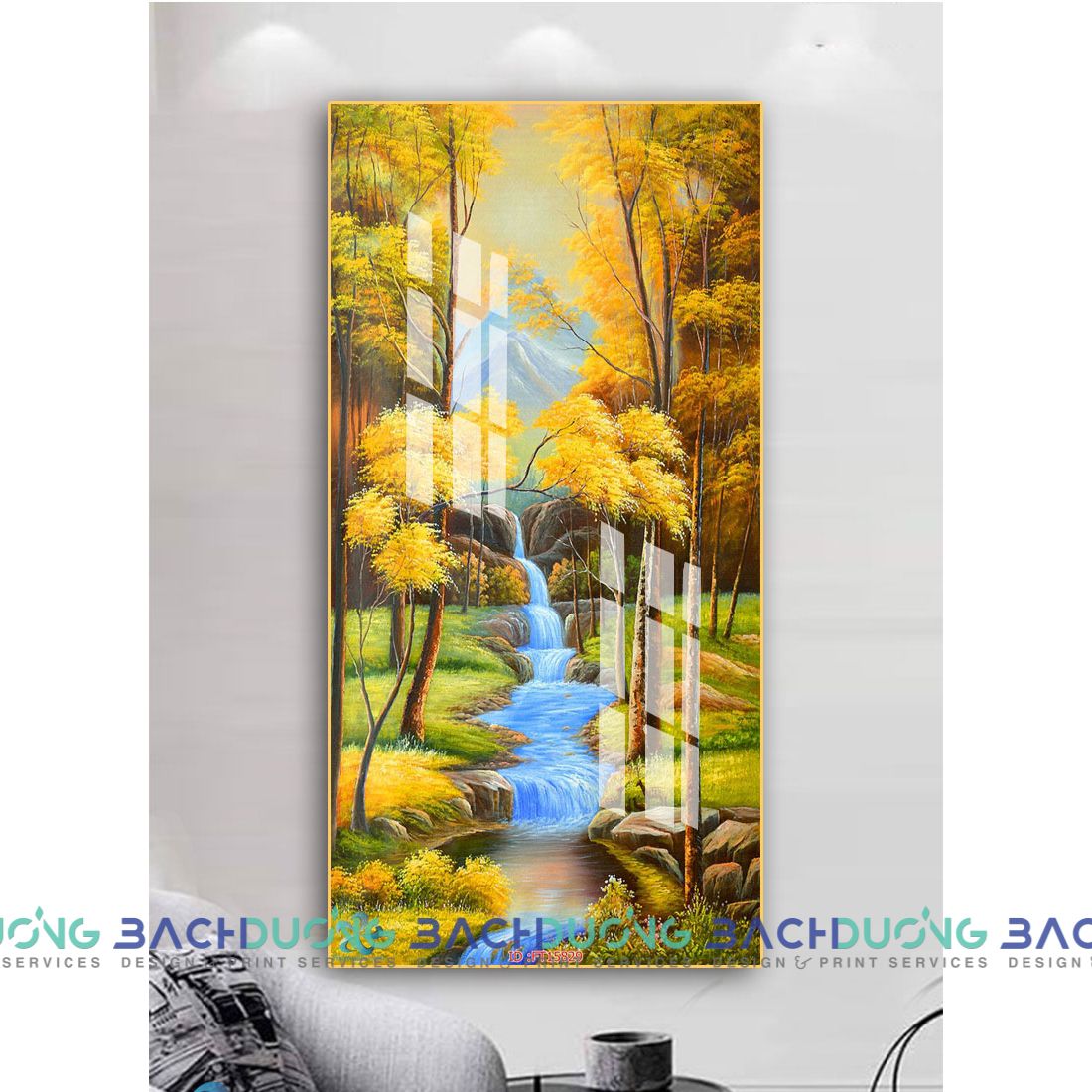  Tranh dòng suối mùa thu FT15829 