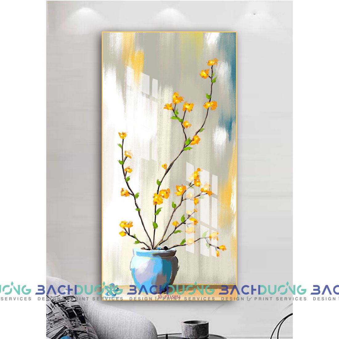  Tranh Chậu hoa khoe sắc FT15851 