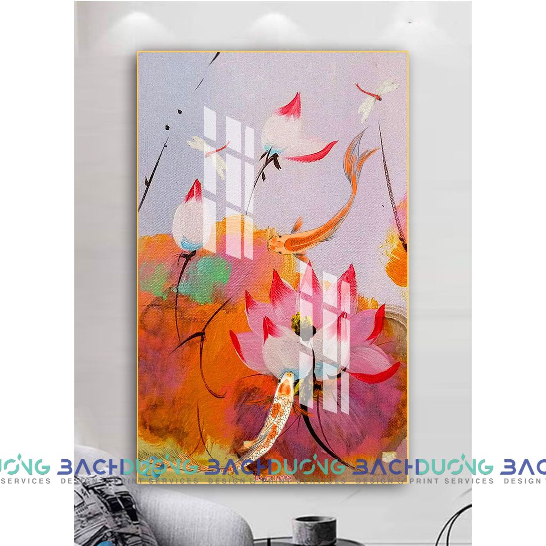  Tranh hoa sen độc đáo FT15879 